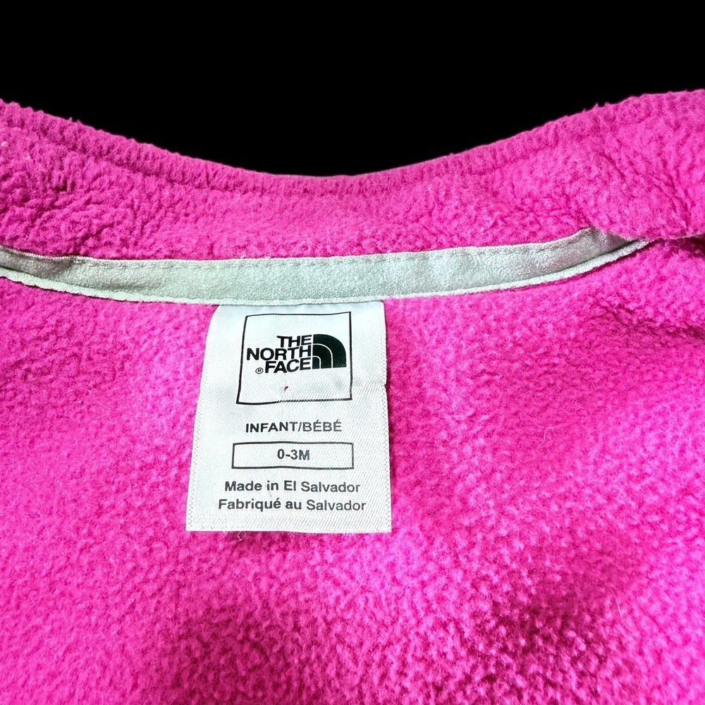 Infant Girl  The North Face‎ Polartec Pink Full Zip Fleece Jacket 0-3M Preowned - Picture 6 of 7